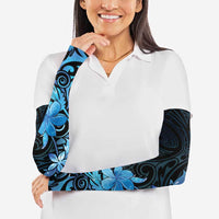 Matariki New Zealand Arm Sleeves Maori Pattern Blue Galaxy - Polynesian Pride