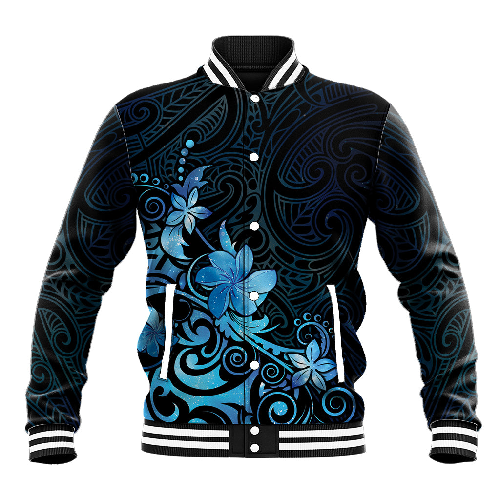 Matariki New Zealand Baseball Jacket Maori Pattern Blue Galaxy LT05 Unisex Blue - Polynesian Pride