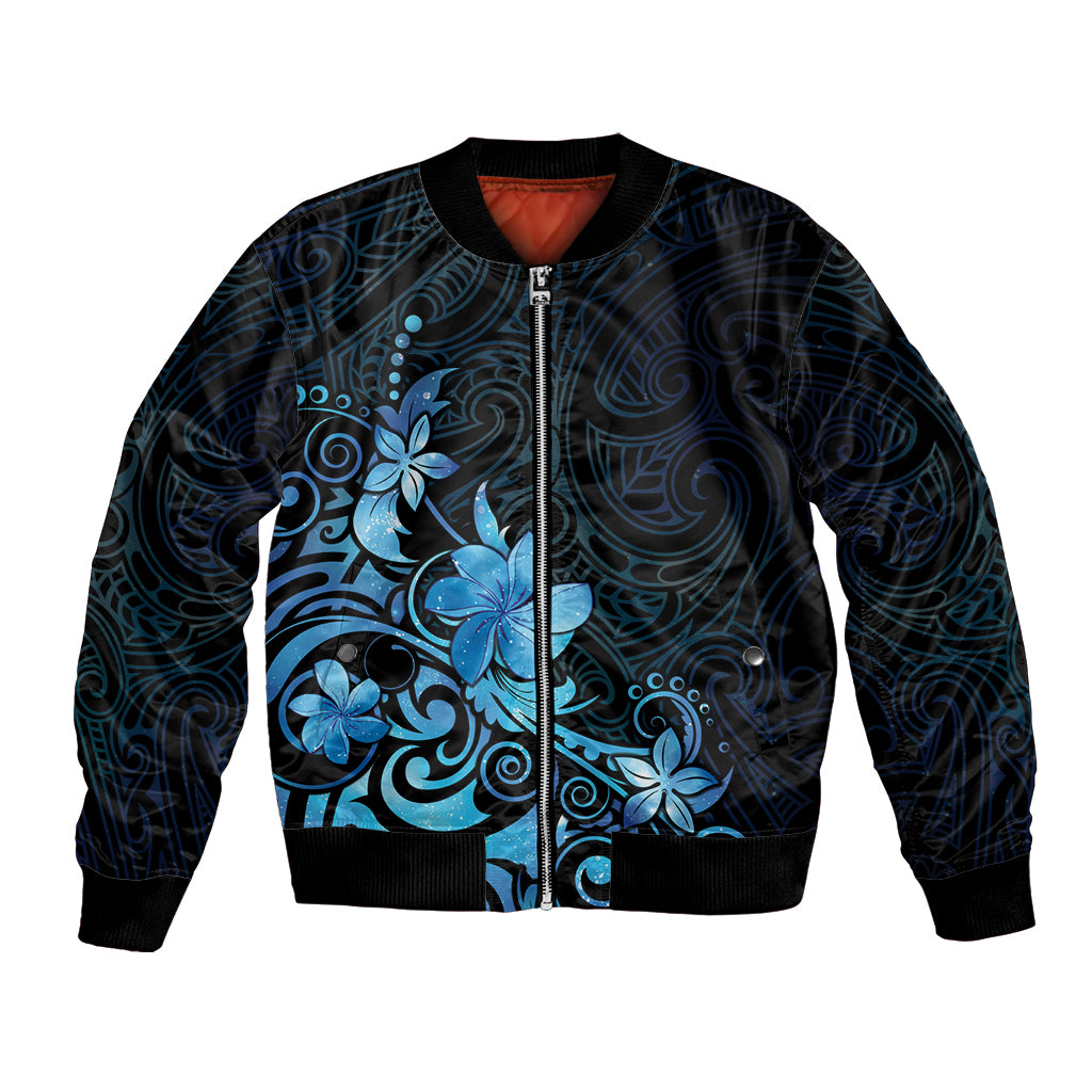 Matariki New Zealand Bomber Jacket Maori Pattern Blue Galaxy LT05 Unisex Blue - Polynesian Pride
