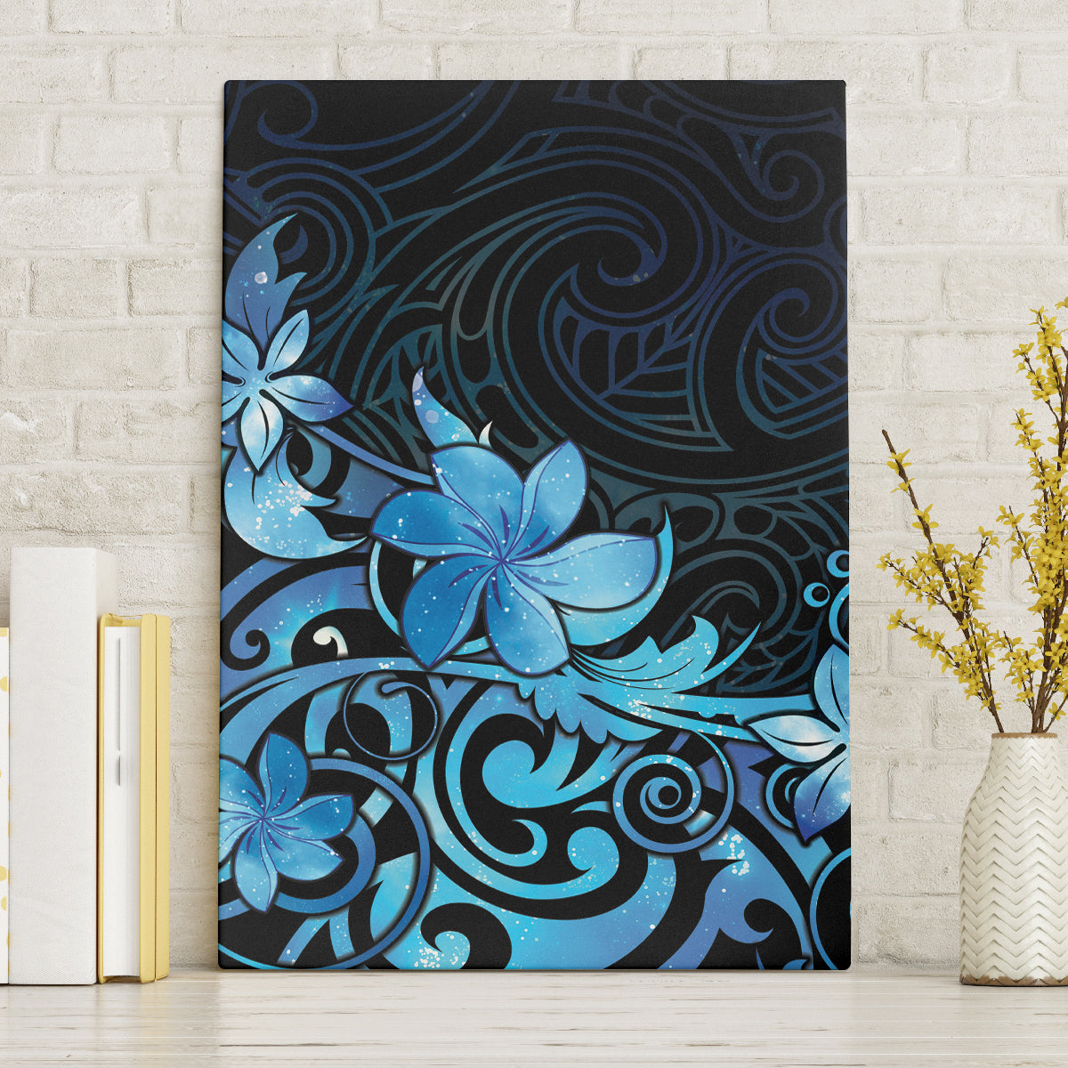 Matariki New Zealand Canvas Wall Art Maori Pattern Blue Galaxy LT05 Without Frame Blue - Polynesian Pride