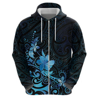 Matariki New Zealand Hoodie Maori Pattern Blue Galaxy
