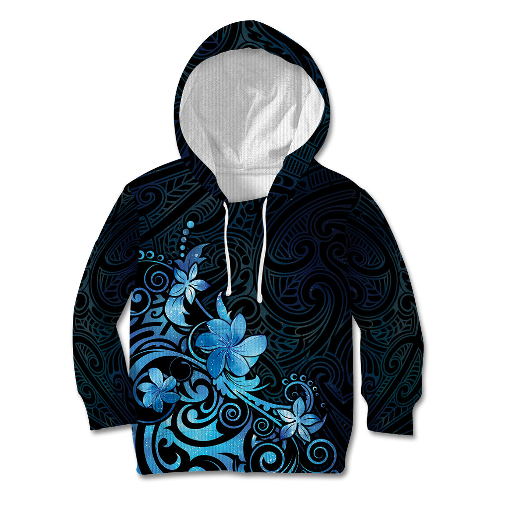 Matariki New Zealand Kid Hoodie Maori Pattern Blue Galaxy LT05 Hoodie Blue - Polynesian Pride