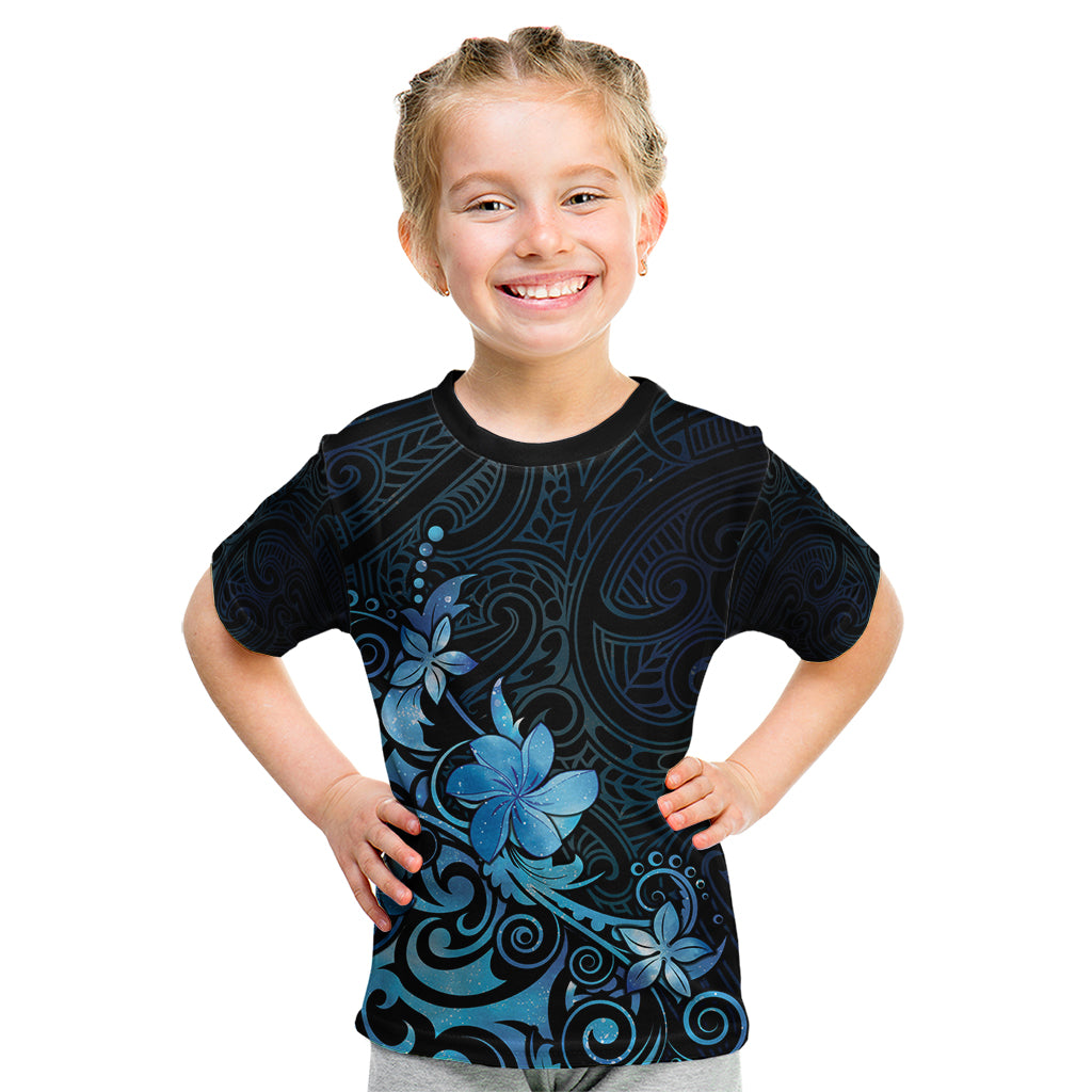 Matariki New Zealand Kid T Shirt Maori Pattern Blue Galaxy LT05 Blue - Polynesian Pride
