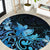 Matariki New Zealand Round Carpet Maori Pattern Blue Galaxy