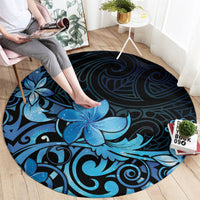 Matariki New Zealand Round Carpet Maori Pattern Blue Galaxy