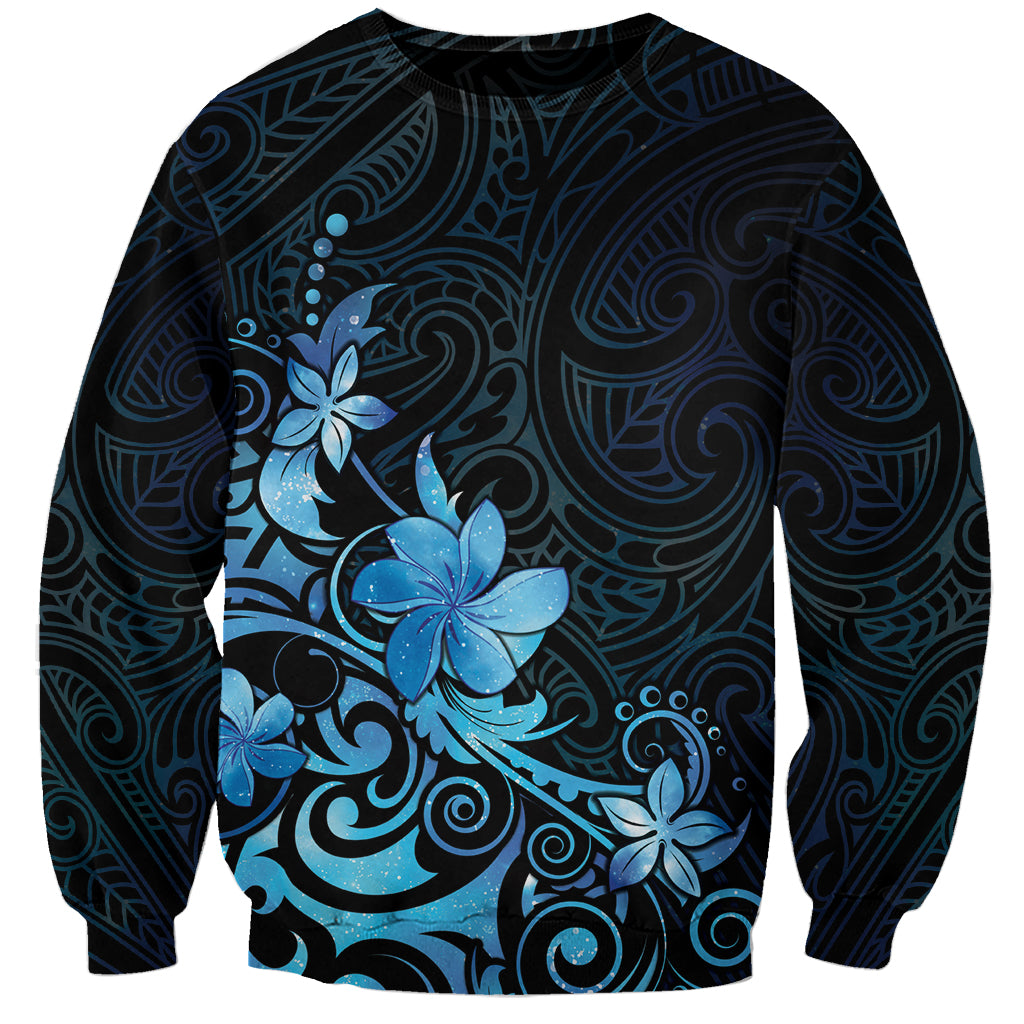 Matariki New Zealand Sweatshirt Maori Pattern Blue Galaxy LT05 Unisex Blue - Polynesian Pride