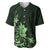 Matariki New Zealand Baseball Jersey Maori Pattern Green Galaxy