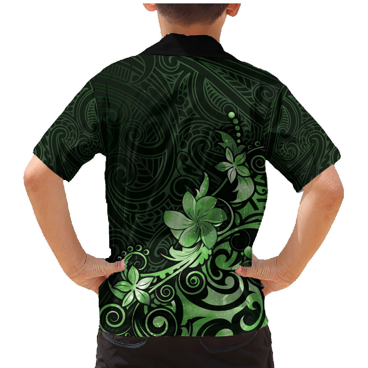 Matariki New Zealand Family Matching Mermaid Dress and Hawaiian Shirt Maori Pattern Green Galaxy