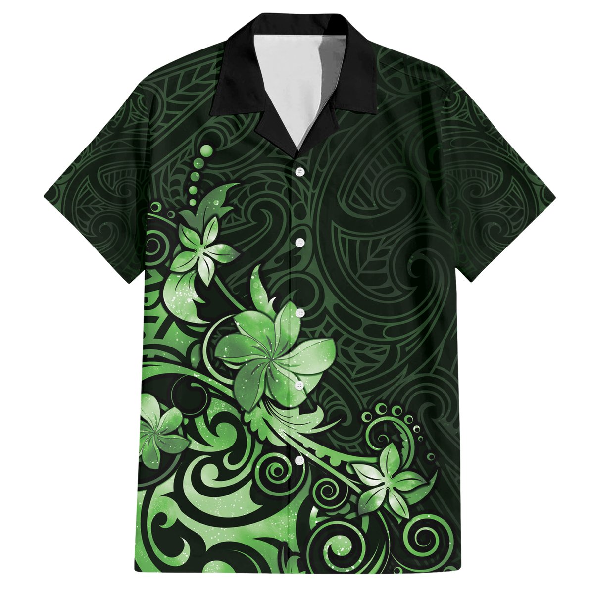 Matariki New Zealand Hawaiian Shirt Maori Pattern Green Galaxy LT05 Green - Polynesian Pride