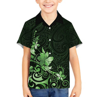 Matariki New Zealand Hawaiian Shirt Maori Pattern Green Galaxy