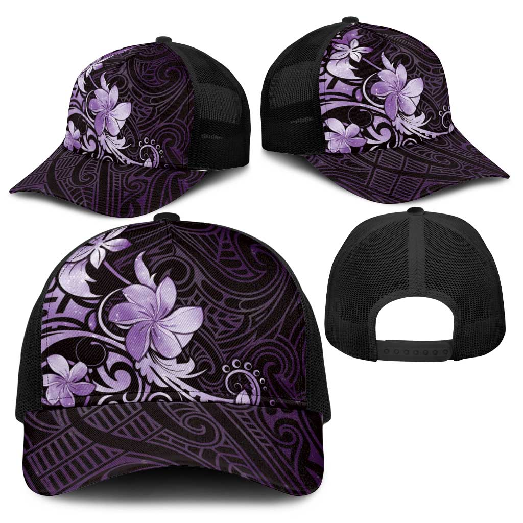 Matariki New Zealand Baseball Net Cap Maori Pattern Purple Galaxy