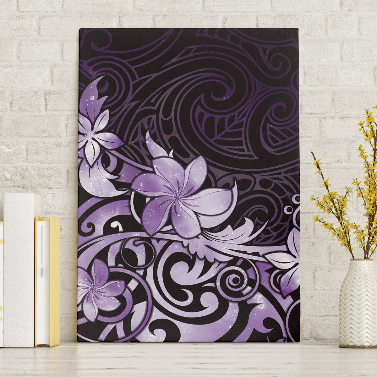 Matariki New Zealand Canvas Wall Art Maori Pattern Purple Galaxy LT05 Without Frame Purple - Polynesian Pride