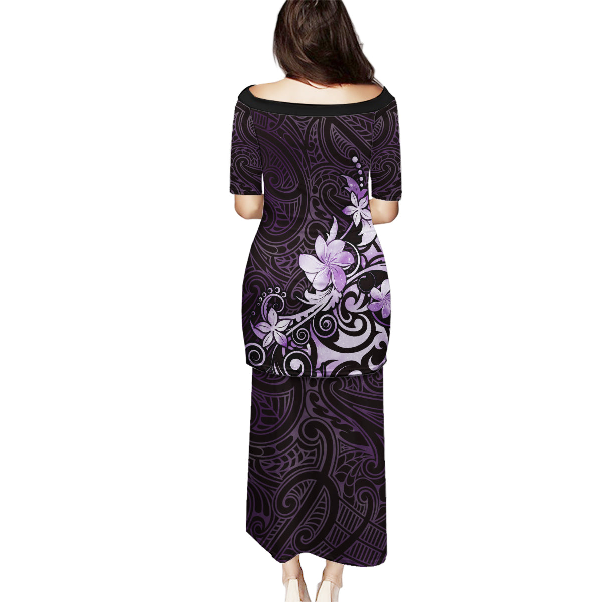 Matariki New Zealand Family Matching Puletasi and Hawaiian Shirt Maori Pattern Purple Galaxy