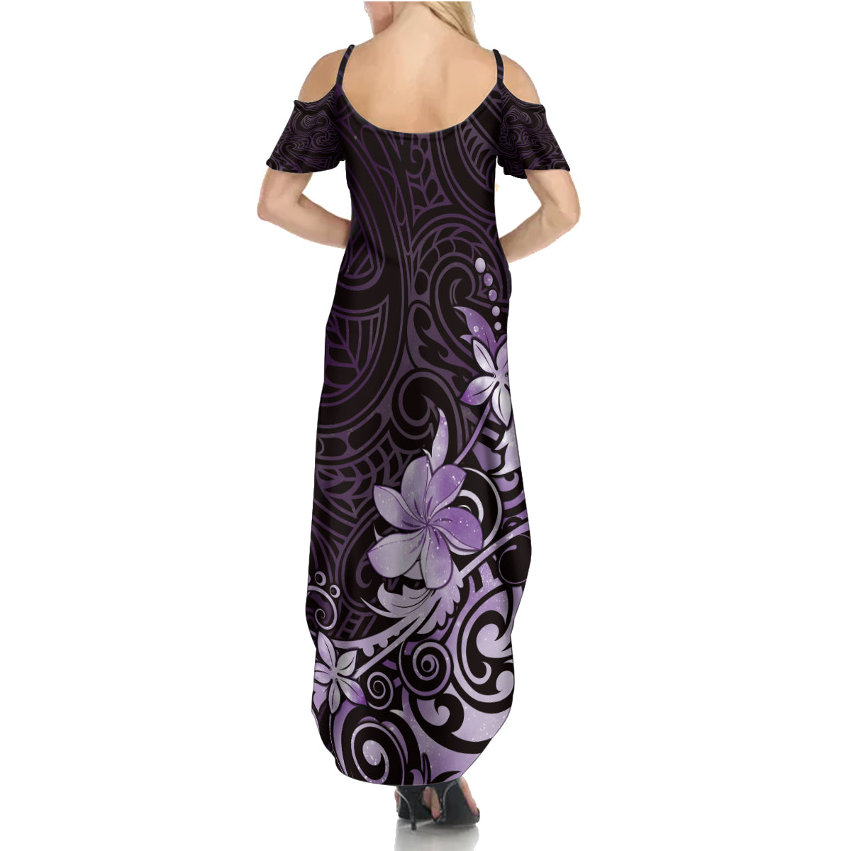 Matariki New Zealand Family Matching Summer Maxi Dress and Hawaiian Shirt Maori Pattern Purple Galaxy
