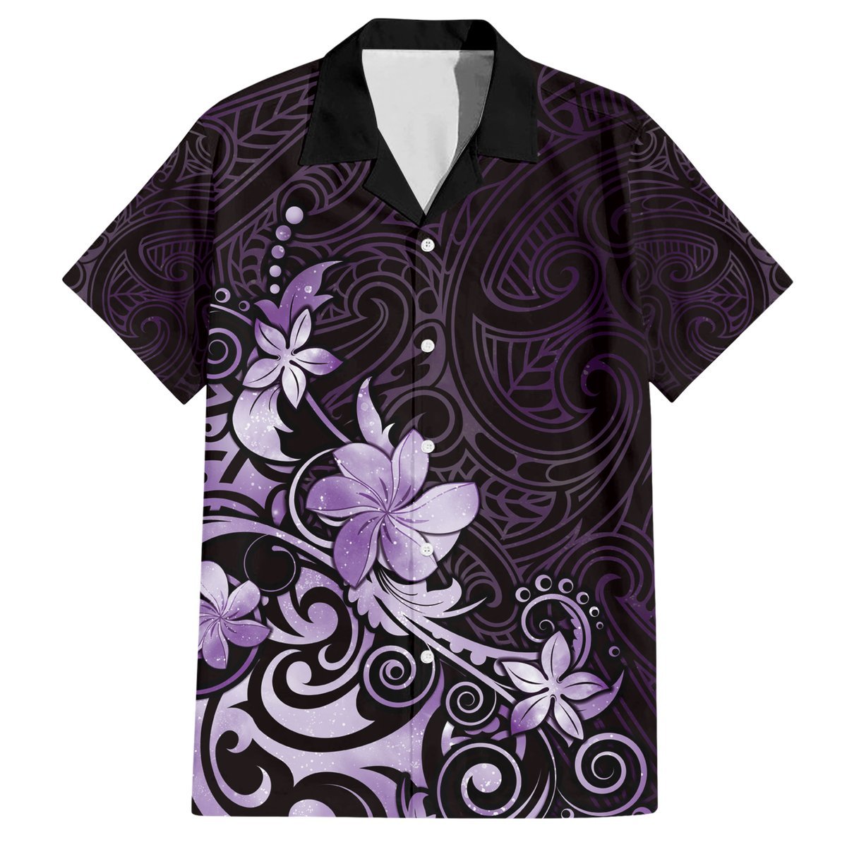 Matariki New Zealand Hawaiian Shirt Maori Pattern Purple Galaxy LT05 Purple - Polynesian Pride