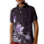 Matariki New Zealand Kid Polo Shirt Maori Pattern Purple Galaxy