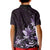 Matariki New Zealand Kid Polo Shirt Maori Pattern Purple Galaxy