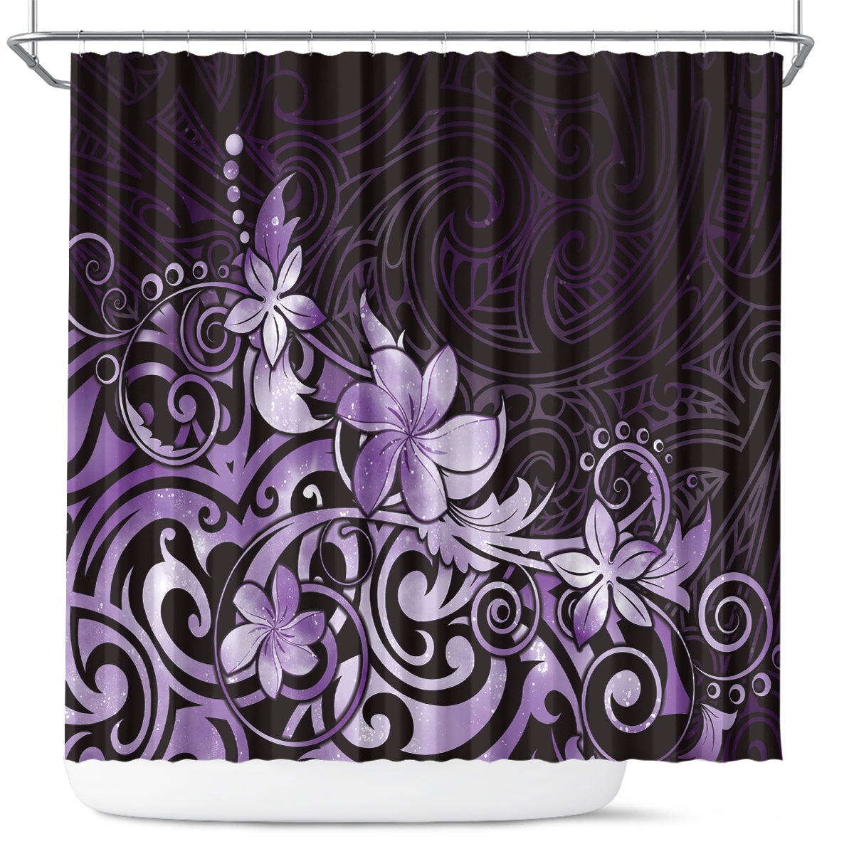 Matariki New Zealand Shower Curtain Maori Pattern Purple Galaxy LT05 Purple - Polynesian Pride