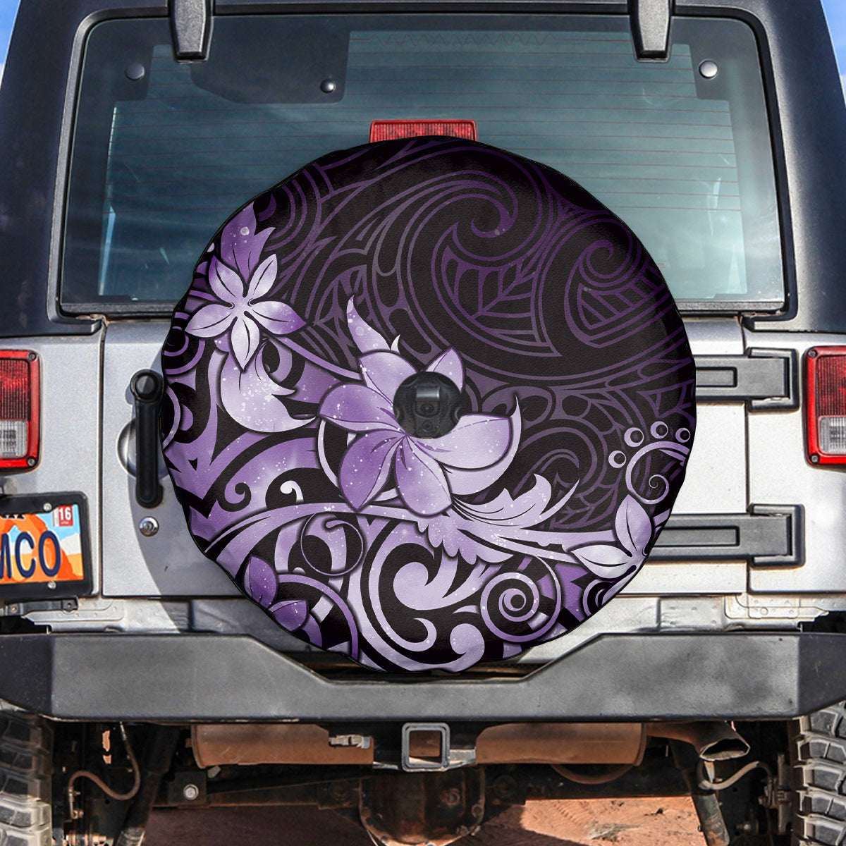 Matariki New Zealand Spare Tire Cover Maori Pattern Purple Galaxy LT05 Purple - Polynesian Pride