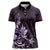 Matariki New Zealand Women Polo Shirt Maori Pattern Purple Galaxy