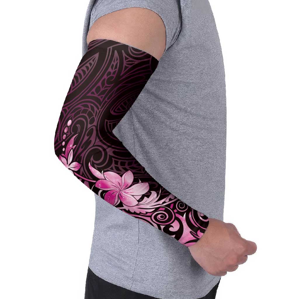 Matariki New Zealand Arm Sleeves Maori Pattern Pink Galaxy - Polynesian Pride