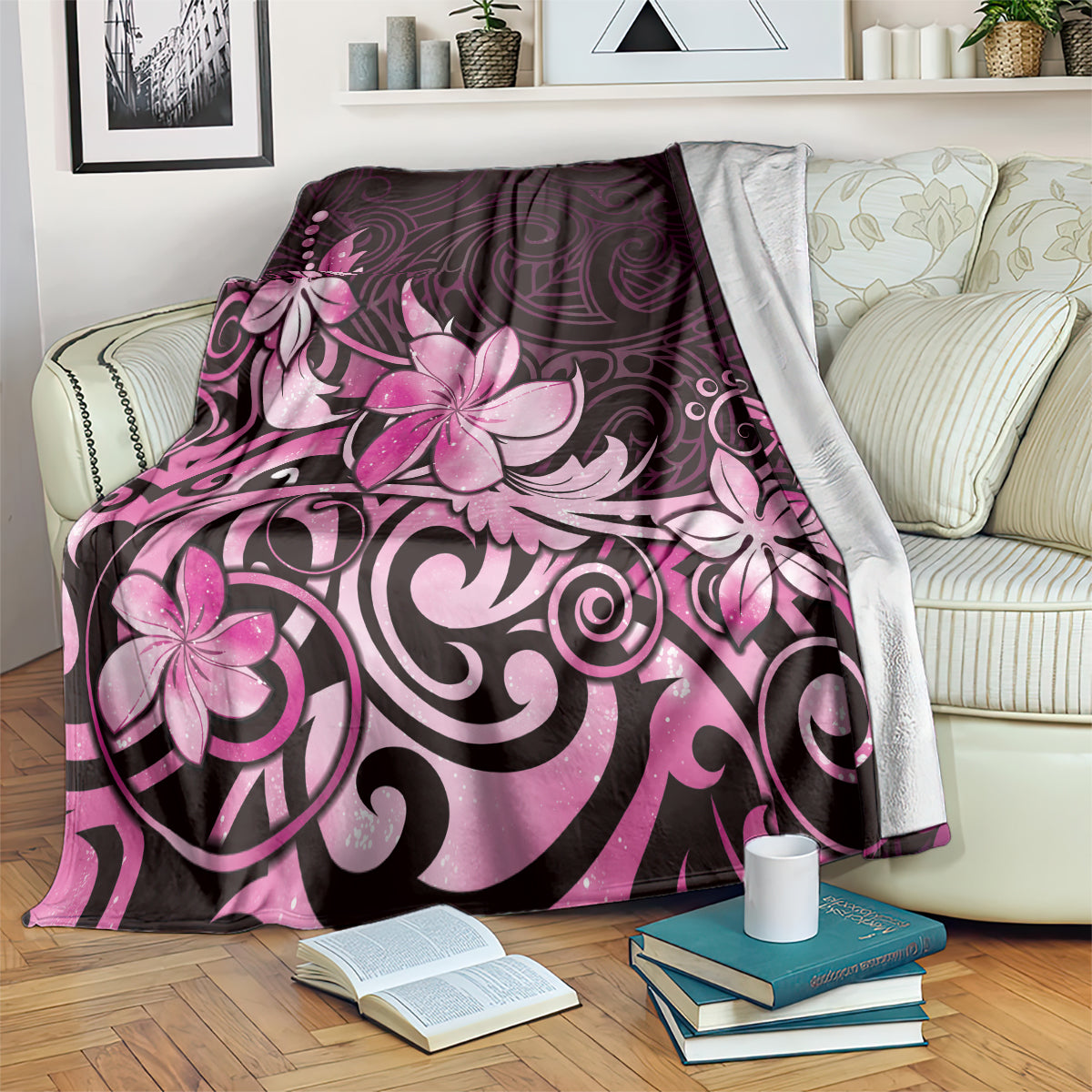 Matariki New Zealand Blanket Maori Pattern Pink Galaxy LT05 Pink - Polynesian Pride