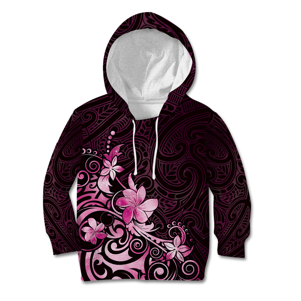 Matariki New Zealand Kid Hoodie Maori Pattern Pink Galaxy LT05 Hoodie Pink - Polynesian Pride