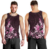 Matariki New Zealand Men Tank Top Maori Pattern Pink Galaxy