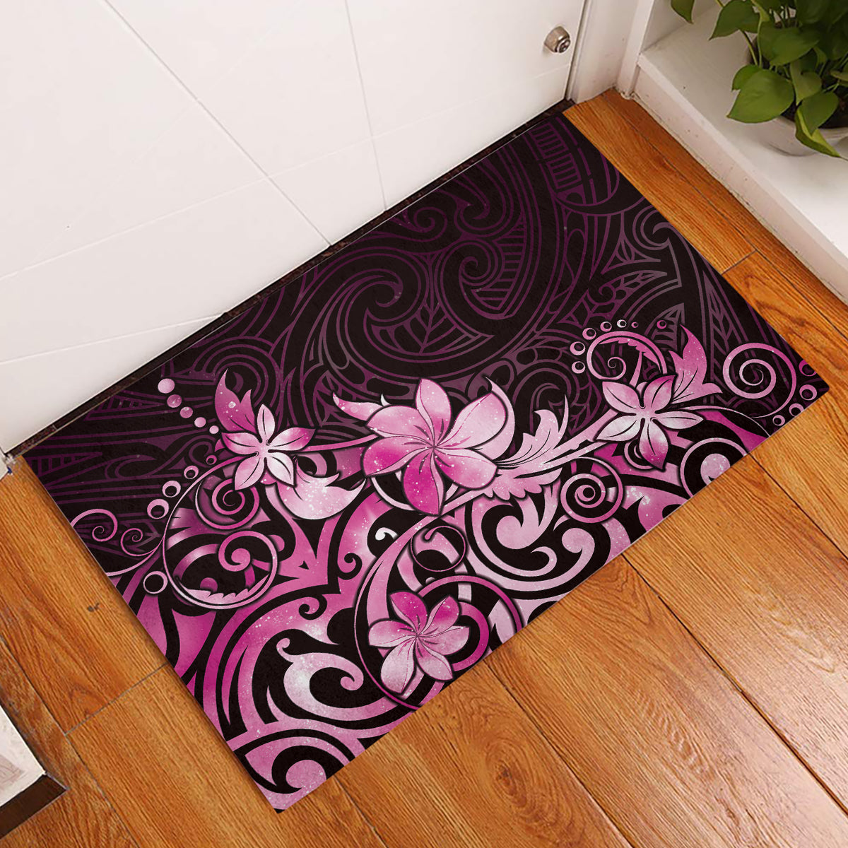 Matariki New Zealand Rubber Doormat Maori Pattern Pink Galaxy LT05 Pink - Polynesian Pride