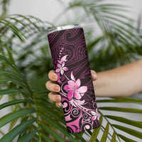Matariki New Zealand Skinny Tumbler Maori Pattern Pink Galaxy