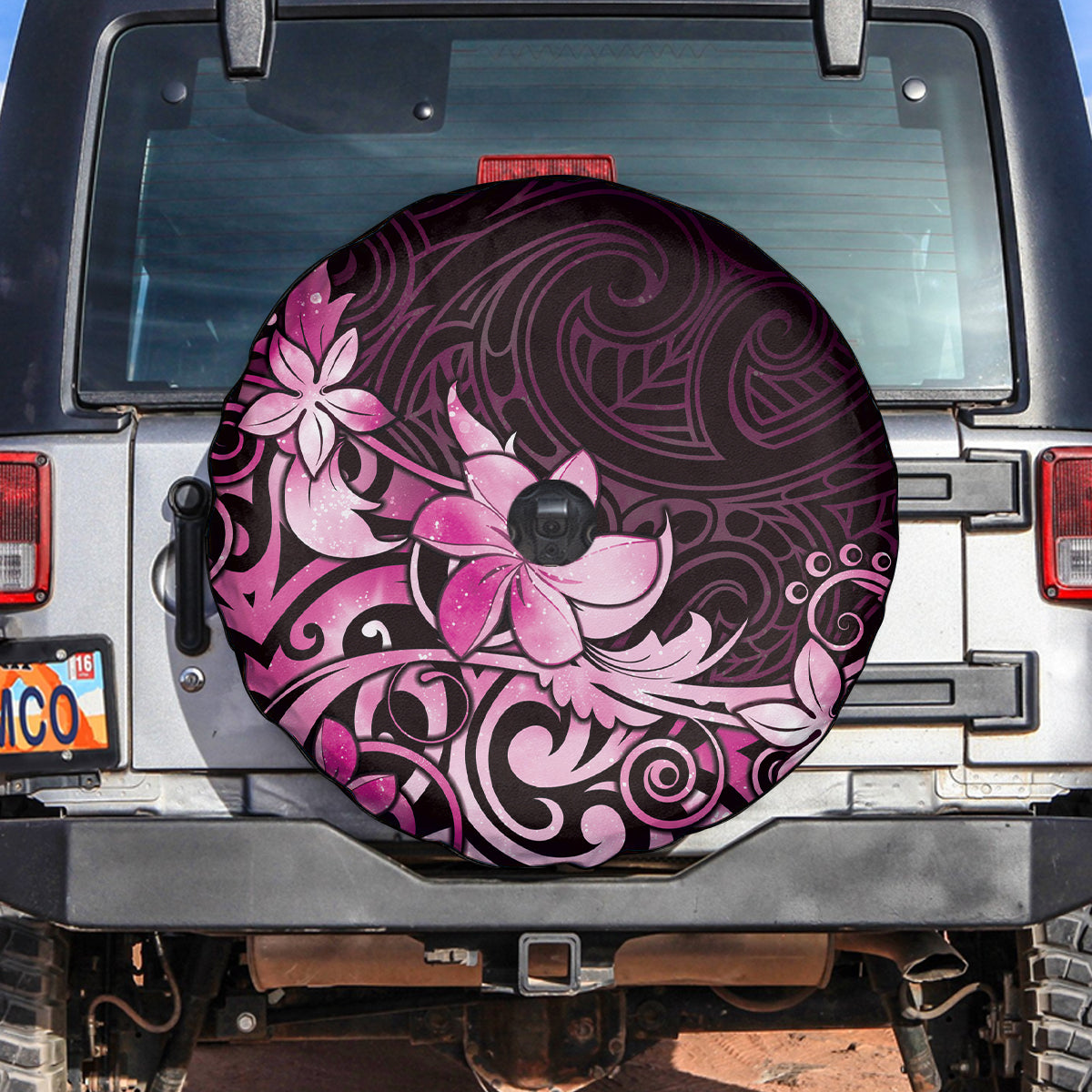 Matariki New Zealand Spare Tire Cover Maori Pattern Pink Galaxy LT05 Pink - Polynesian Pride