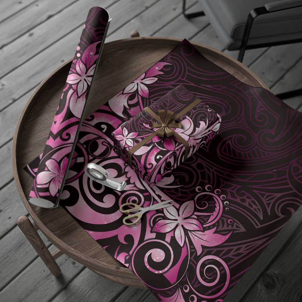 Matariki New Zealand Wrapping Paper Maori Pattern Pink Galaxy - Polynesian Pride