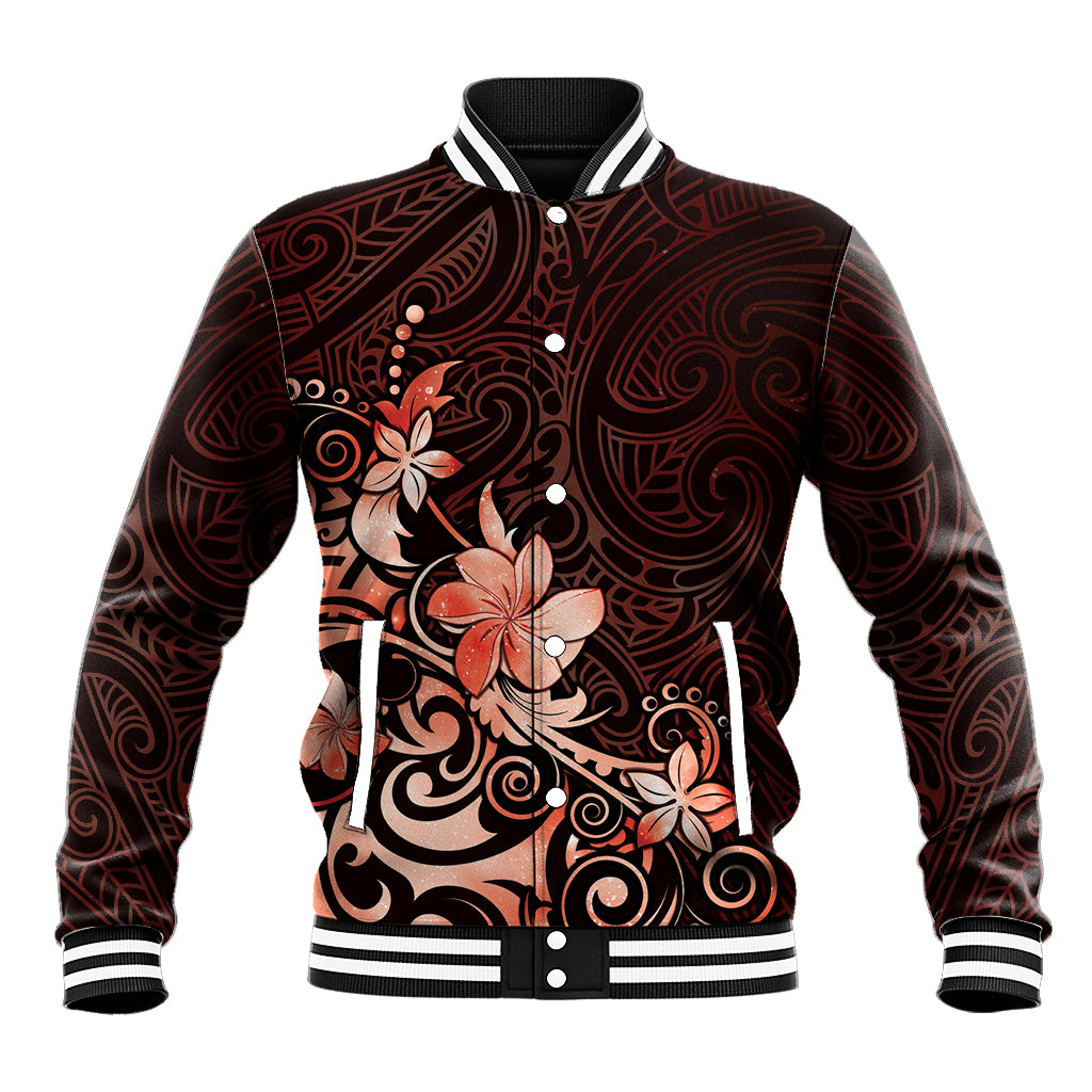 Matariki New Zealand Baseball Jacket Maori Pattern Red Galaxy LT05 Unisex Red - Polynesian Pride