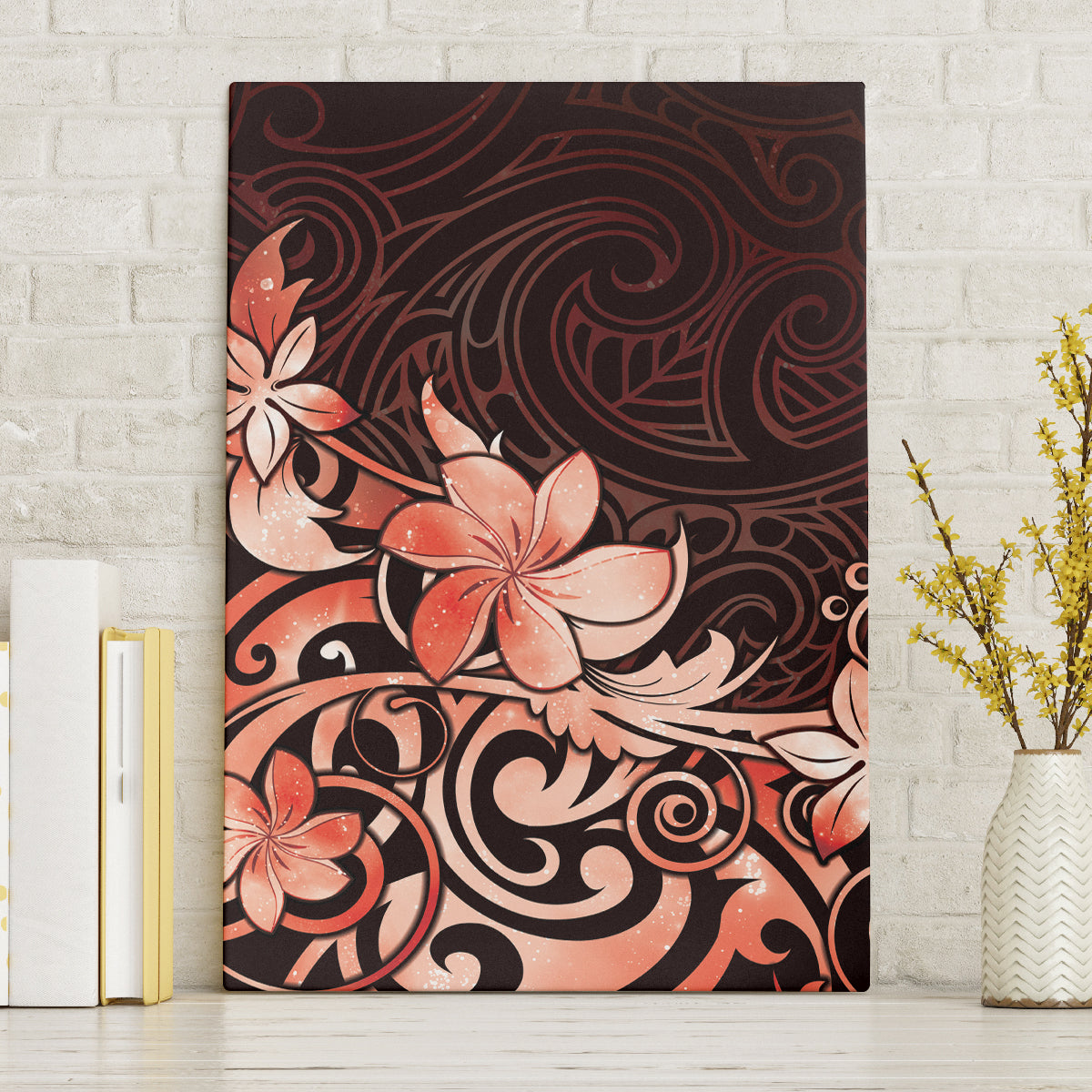 Matariki New Zealand Canvas Wall Art Maori Pattern Red Galaxy LT05 Without Frame Red - Polynesian Pride