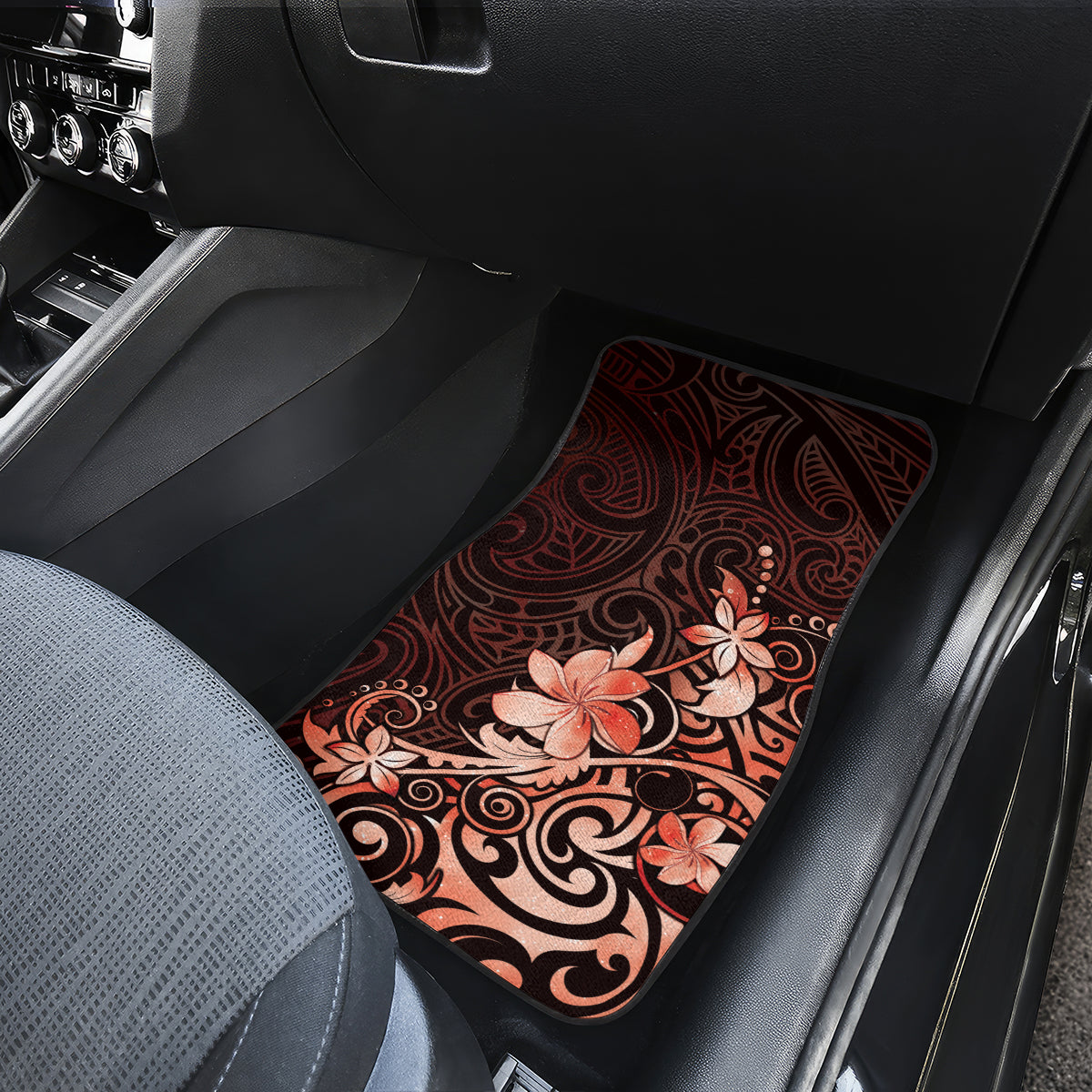 Matariki New Zealand Car Mats Maori Pattern Red Galaxy LT05 - Polynesian Pride