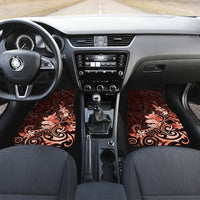 Matariki New Zealand Car Mats Maori Pattern Red Galaxy LT05 Set 2pcs - Front Red - Polynesian Pride