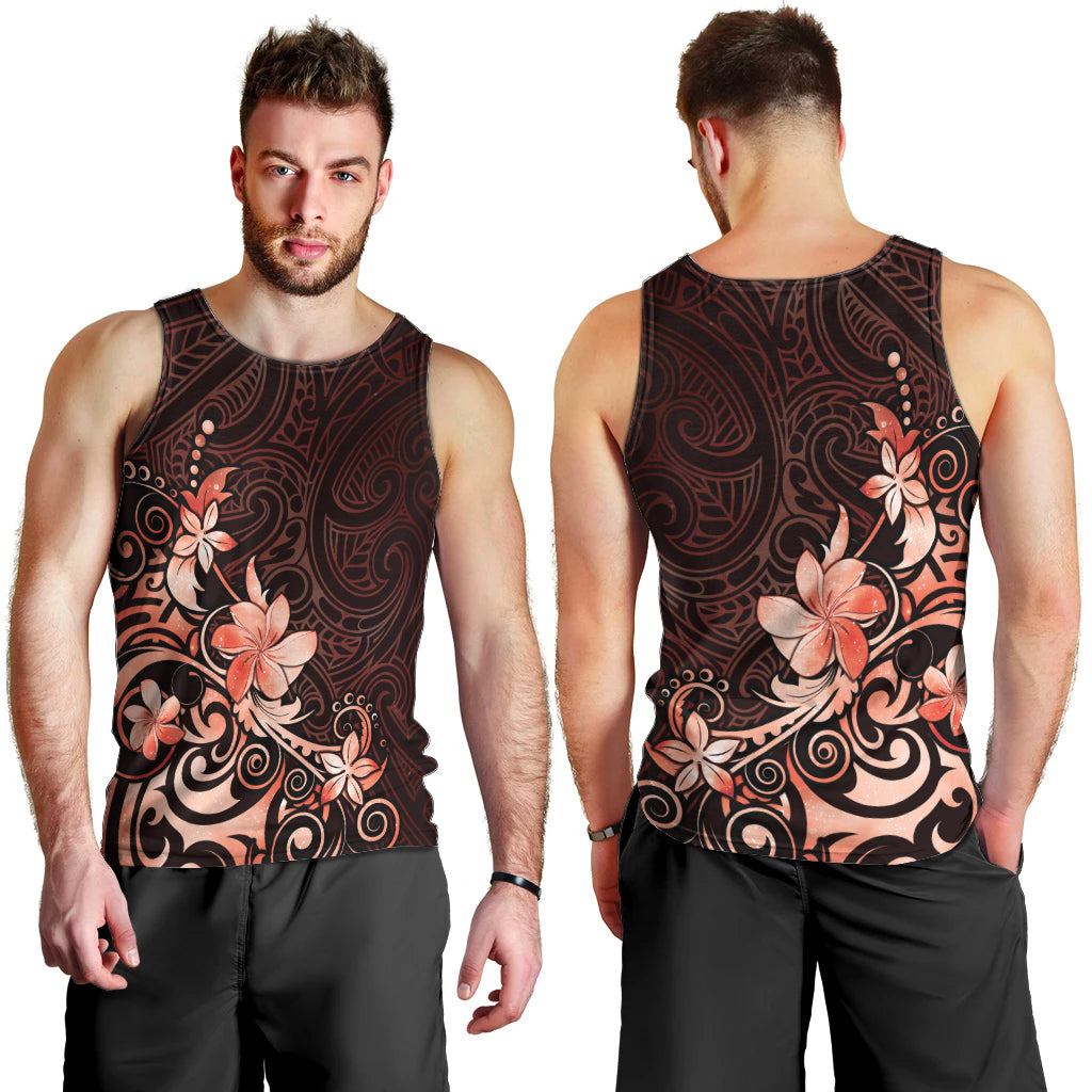 Matariki New Zealand Men Tank Top Maori Pattern Red Galaxy