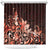 Matariki New Zealand Shower Curtain Maori Pattern Red Galaxy