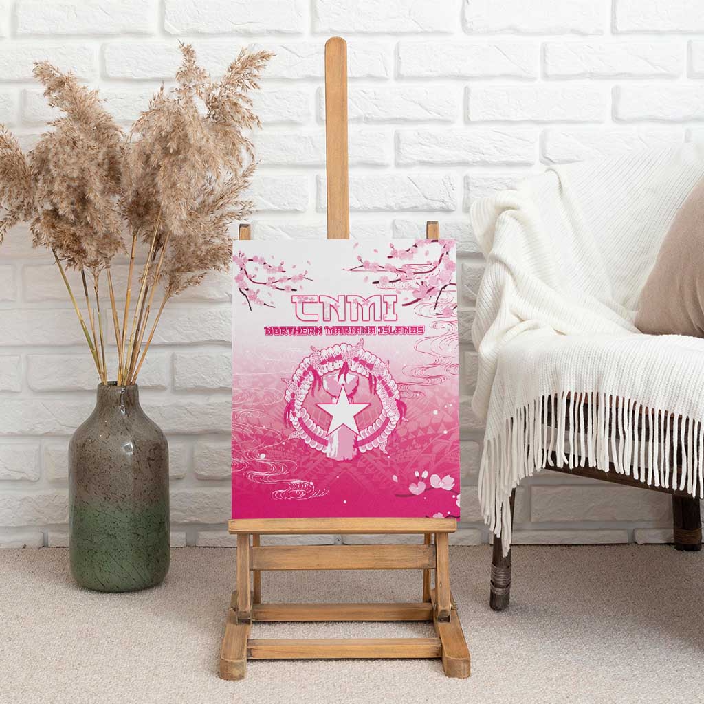 Sakura Marianas Canvas Wall Art CNMI Seal