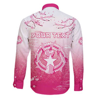 Personalized Sakura Marianas Family Matching Tank Maxi Dress and Hawaiian Shirt CNMI Seal