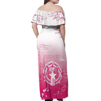 Personalized Sakura Marianas Off Shoulder Maxi Dress CNMI Seal