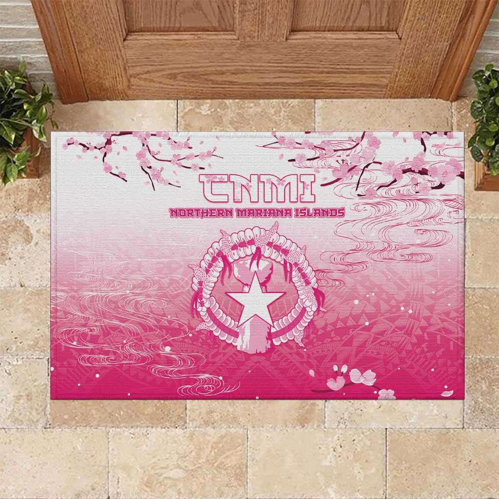 Sakura Marianas Rubber Doormat CNMI Seal