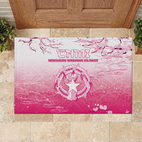 Sakura Marianas Rubber Doormat CNMI Seal