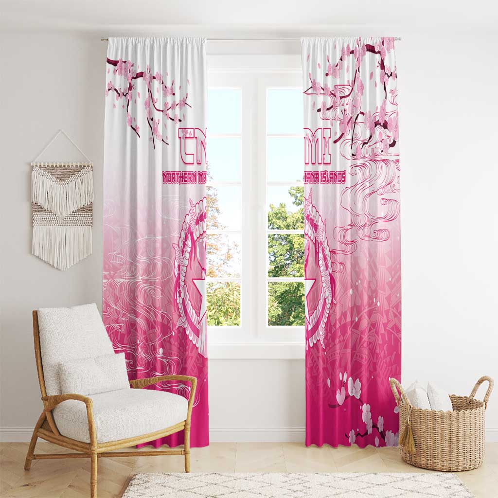 Sakura Marianas Window Curtain CNMI Seal