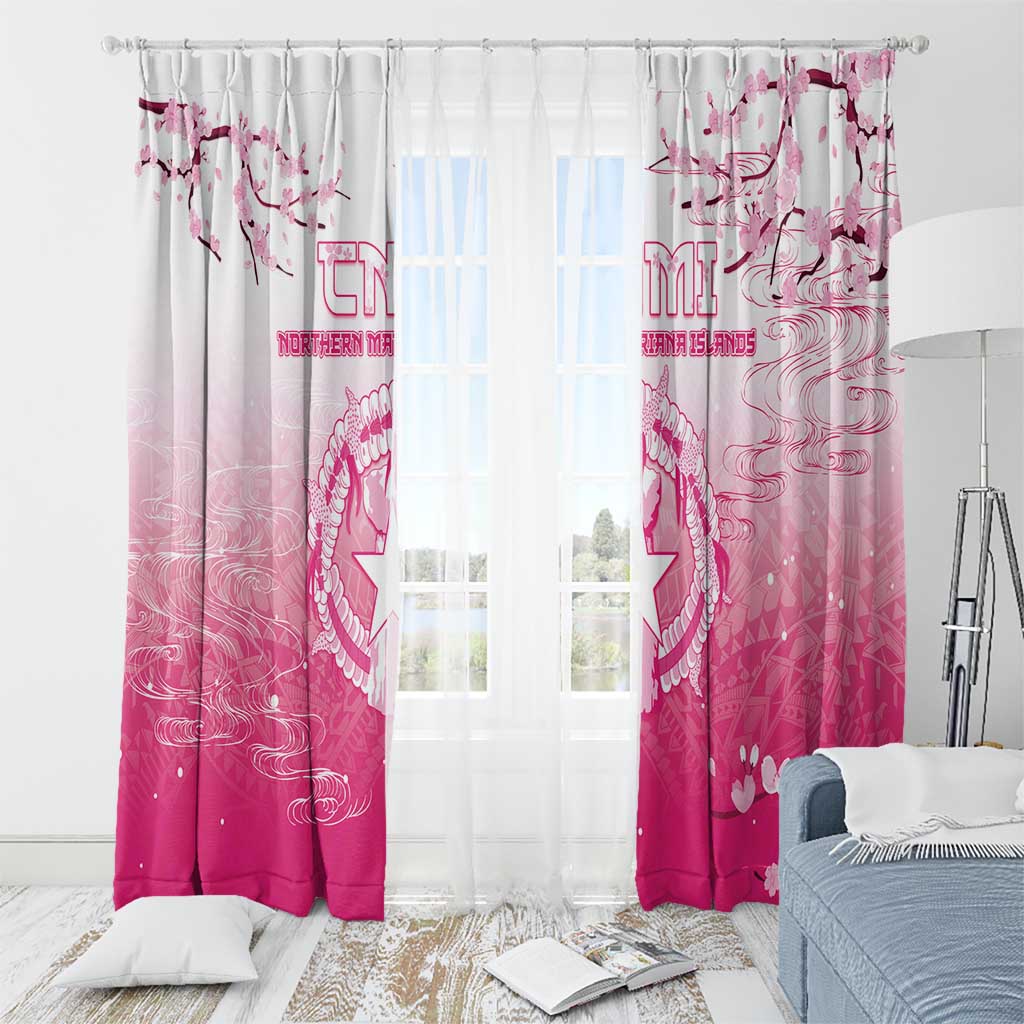 Sakura Marianas Window Curtain CNMI Seal