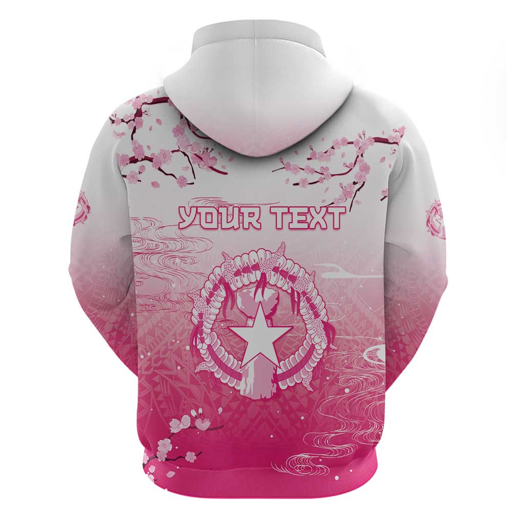 Personalized Sakura Marianas Zip Hoodie CNMI Seal