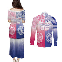 Custom Northern Mariana Islands And Japan Together Couples Matching Puletasi and Long Sleeve Button Shirt