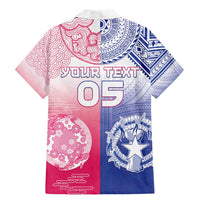 Custom Northern Mariana Islands And Japan Together Family Matching Mermaid Dress and Hawaiian Shirt