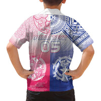 Custom Northern Mariana Islands And Japan Together Family Matching Off Shoulder Maxi Dress and Hawaiian Shirt