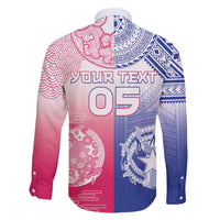 Custom Northern Mariana Islands And Japan Together Family Matching Off Shoulder Short Dress and Hawaiian Shirt